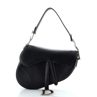 Christian Dior Saddle Handbag Leather Medium