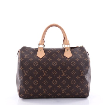 Louis Vuitton Speedy Handbag Monogram Canvas 30 Brown 2628101