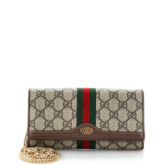 Gucci Ophidia Chain Wallet GG Coated Canvas