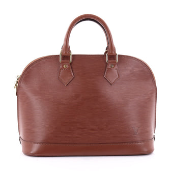 Louis Vuitton Vintage Alma Handbag Epi Leather PM Brown 2629504