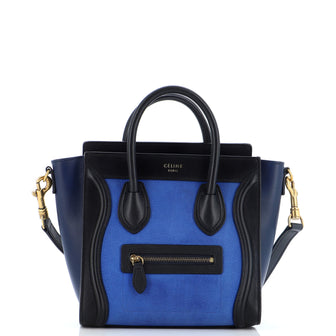Celine Tricolor Luggage Bag Leather Nano