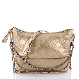 Chanel Gabrielle Hobo Quilted Aged Calfskin Medium Gold 2630002