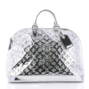 Louis Vuitton Alma Handbag Miroir PVC XL Silver 2630202