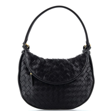 Bottega Veneta Gemelli Shoulder Bag Intrecciato Leather Medium