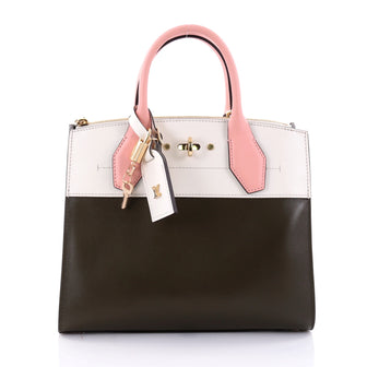 Louis Vuitton City Steamer Handbag Leather PM Green 2631701