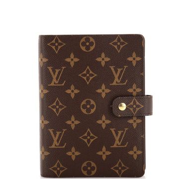 Louis Vuitton Ring Agenda Cover Monogram Canvas MM
