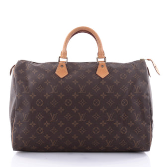 Louis Vuitton Speedy Handbag Monogram Canvas 40 Brown 2633204