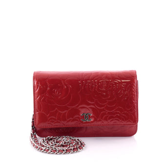 Chanel Wallet on Chain Camellia Patent Red 2633501