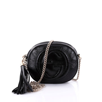 Gucci Soho Chain Bag Patent Mini Black 2635402