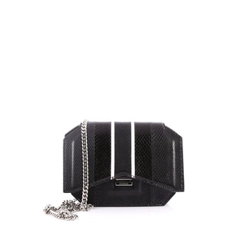Givenchy Bow Cut Chain Crossbody Bag Python Mini Black 2635901