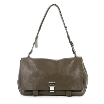 Proenza Schouler Courier Bag Leather Medium Green 2635903