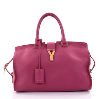 Saint Laurent Classic Y Cabas Leather Medium Pink 2637601