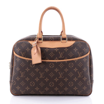 Louis Vuitton Deauville Handbag Monogram Canvas Brown 2638501