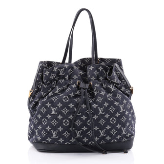 Louis Vuitton Noefull Handbag Denim MM Blue 2639401