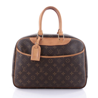 Louis Vuitton Deauville Handbag Monogram Canvas Brown 2639402