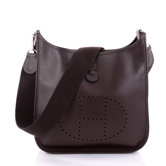 Hermes Evelyne Crossbody Gen I Epsom PM Brown 2639501