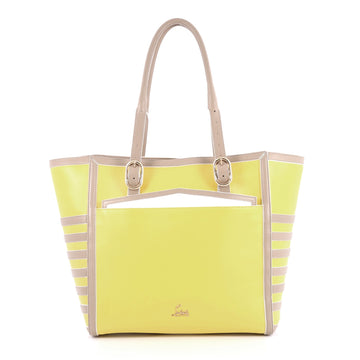 Christian Louboutin Farida Tote Leather Large Yellow 2639701