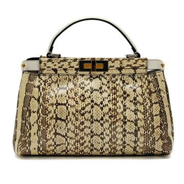 Fendi Peekaboo Glazed Python with Suede Interior Small