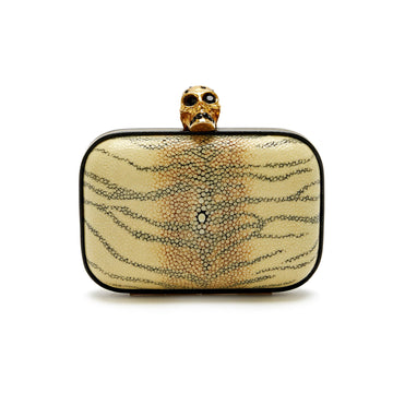 Alexander McQueen Skull Stingray Clutch Small