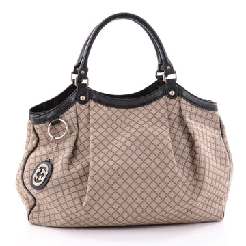 Gucci Sukey Tote Diamante Canvas Large Brown 2640304