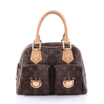 Louis Vuitton Manhattan Handbag Monogram Canvas PM Brown 2642201