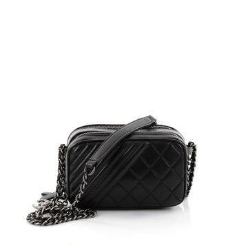 Chanel Coco Boy Camera Bag Quilted Leather Mini Black 2642602