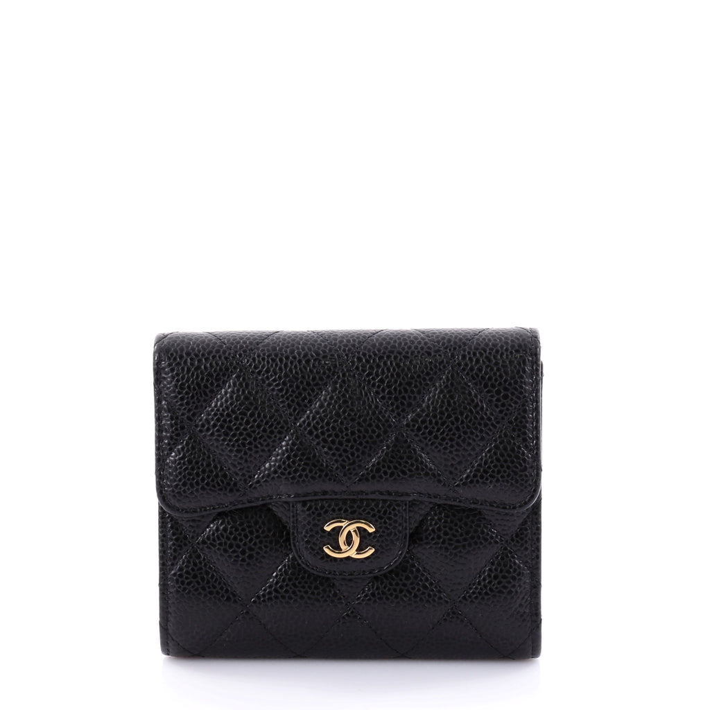 Buy Chanel CC Compact Classic Flap Wallet Quilted Caviar 2643401