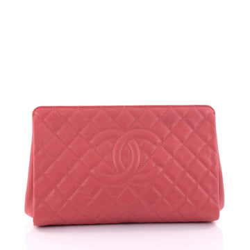 Chanel Timeless CC Clutch Quilted Caviar Large Pink 2643801