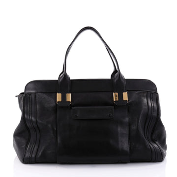 Chloe Alice Satchel Leather Large Black 2643902