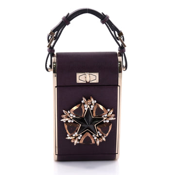 Givenchy Star Emblem Minaudiere Metal and Leather Purple 2643904