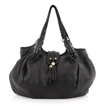 Gucci Marrakech Shoulder Bag Leather Medium Black 2644401