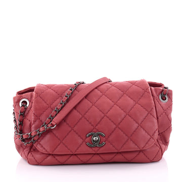 Chanel Stitch It Accordion Flap Bag Quilted Leather 2644501