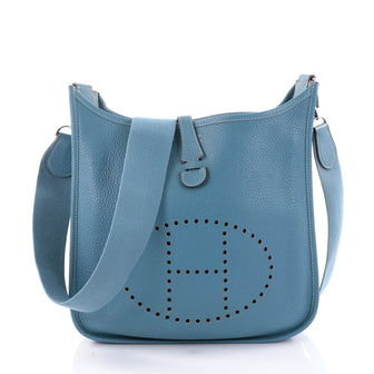 Hermes Evelyne Crossbody Gen III Clemence PM Blue 2646201