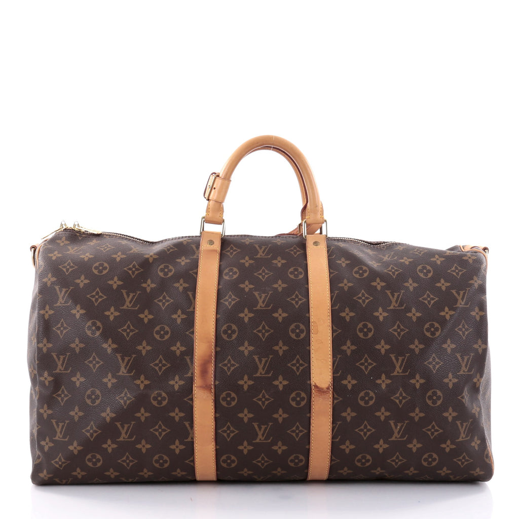 Louis Vuitton Brown Monogram Keepall Bandouliere 55 Cloth ref.977320 - Joli  Closet