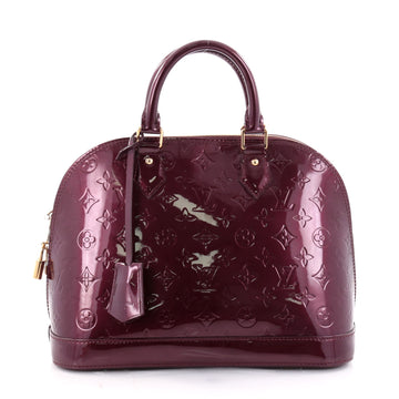 Louis Vuitton Alma Handbag Monogram Vernis PM Purple 2649602