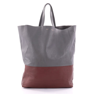 Celine Vertical Bi-Cabas Tote Leather Large Gray 2650101