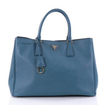 Prada Lux Open Tote Saffiano Leather Medium Blue 2650102