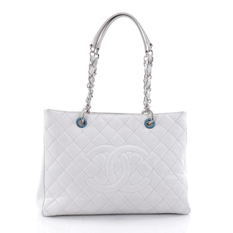 Chanel Grand Shopping Tote Quilted Caviar White 2651403
