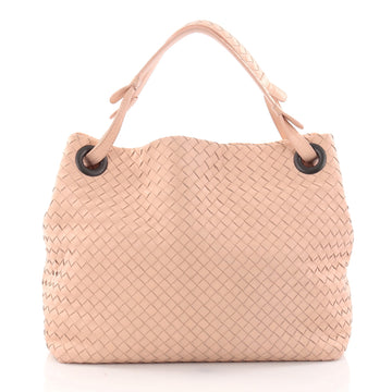 Bottega Veneta Bella Tote Intrecciato Nappa Large Pink 2651407