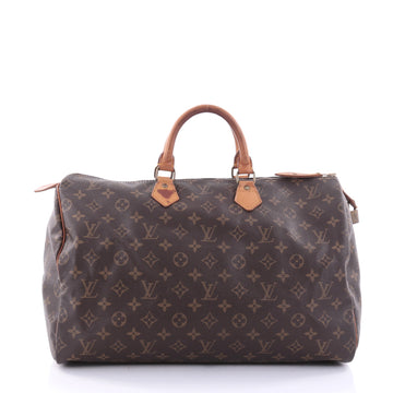 Louis Vuitton Speedy Handbag Monogram Canvas 40 Brown 2652901