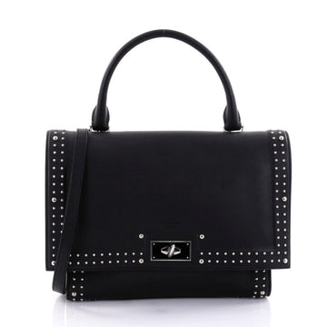 Givenchy Shark Convertible Satchel Studded Leather Small Black 2653403