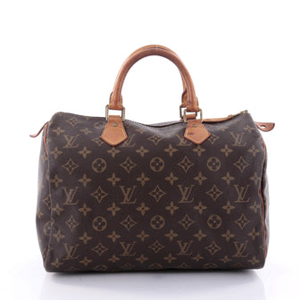 Louis Vuitton Speedy Handbag Monogram Canvas 30 Brown 2653501