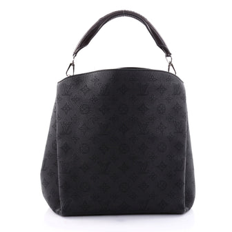 Louis Vuitton Babylone Handbag Mahina Leather PM Black 2654402