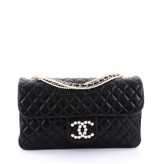 Chanel Westminster Pearl Chain Flap Bag Quilted Lambskin 2659702
