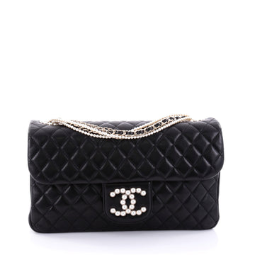 Chanel Westminster Pearl Chain Flap Bag Quilted Lambskin 2659702