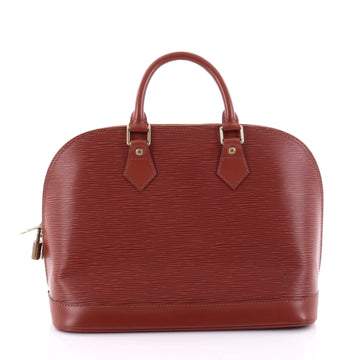 Louis Vuitton Vintage Alma Handbag Epi Leather PM Brown 2661206