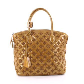 Louis Vuitton Fascination Lockit Handbag Patent Lambskin Yellow 2661402