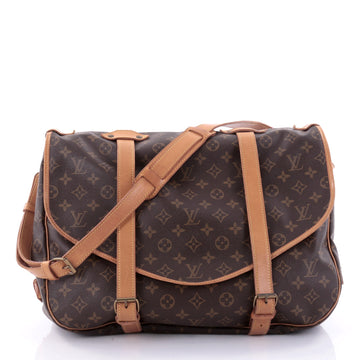Louis Vuitton Saumur Handbag Monogram Canvas 43 Brown 2661503