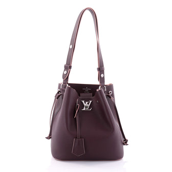Louis Vuitton Lockme Bucket Bag Leather Purple 2661702