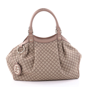 Gucci Sukey Tote Diamante Canvas Medium Neutral 2663901